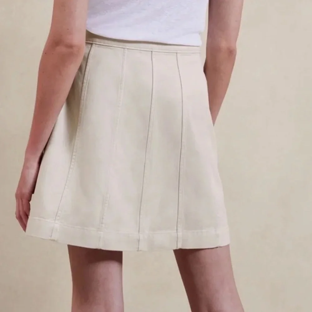 Banana Republic BUTTON-FRONT TWILL MINI SKIRT SZ 16
